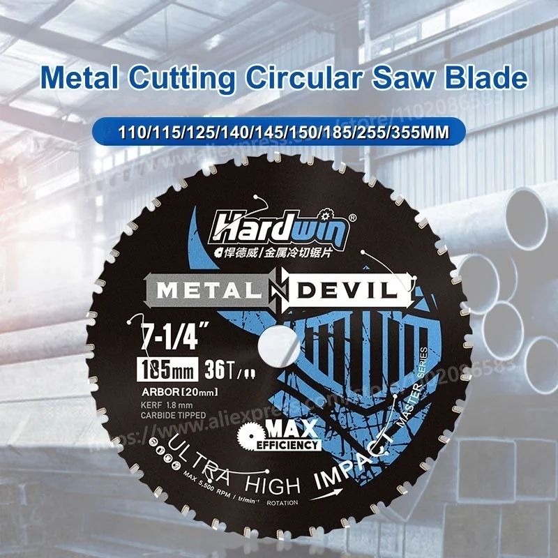 1 قطعة قرص قطع الصلب والمعادن شفرة منشار دائري ، كيرف رقيق ، شفرة كربيد يميل لحديد الزاوية ، قضيب ملولب ، قناة EMT