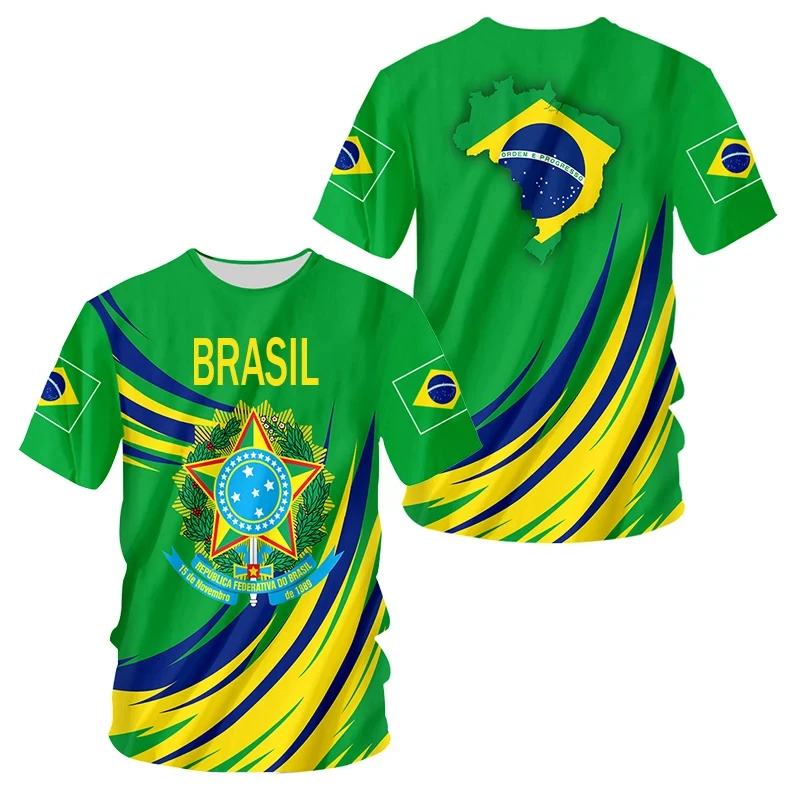 Brazil Flag Print Family Tees
