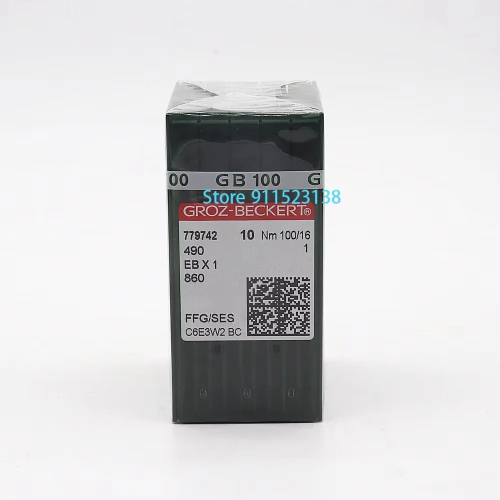 

100 Pcs Genuine Groz Beckert Sewing Needle 490 EBX1 860 FFG/SES Nm 90/14 100/16 110/18 120/19 For Industrial Sewing Machine