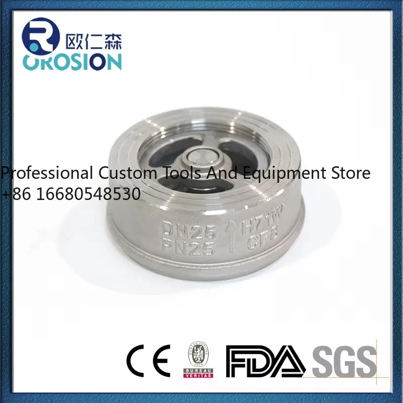 I4aHot Selling Steel Stainless Steel Industry 304 316L PN16 PN25 Single Disc Wafer Check Valve