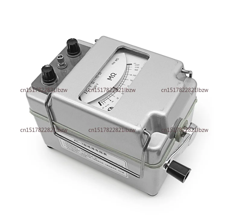 ZC-7 High Voltage Insulation Resistance Tester 1000V/2500V/5000V Hand Crank Megameter Electric Cable Transformer Megohmmeter