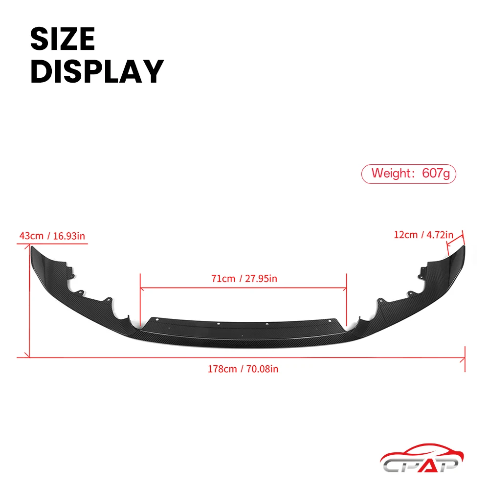 حقيقي جاف ألياف الكربون الجبهة الشفاه الناشر الوفير الفاصل الشفاه الجسم أطقم لسيارات BMW M2 سلسلة F87 LCI MP نمط 2019-2022