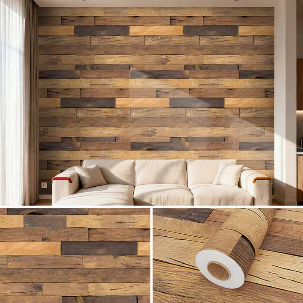 Vintage Brick Texture Wall Paper Waterproof PVC Peel And Stick Wallpaper For Kitchen Bedroom Living Room Room Decor Mural