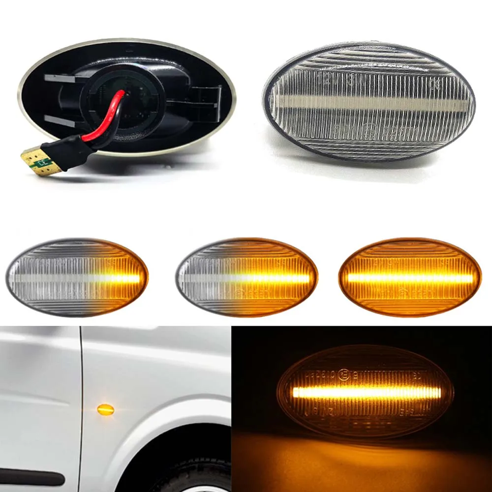 Car Light For Benz Smart W450 W452 A-Class W168 Vito W639 W447 Citan W415 LED Dynamic Side Marker Light Repeater Indicator Light