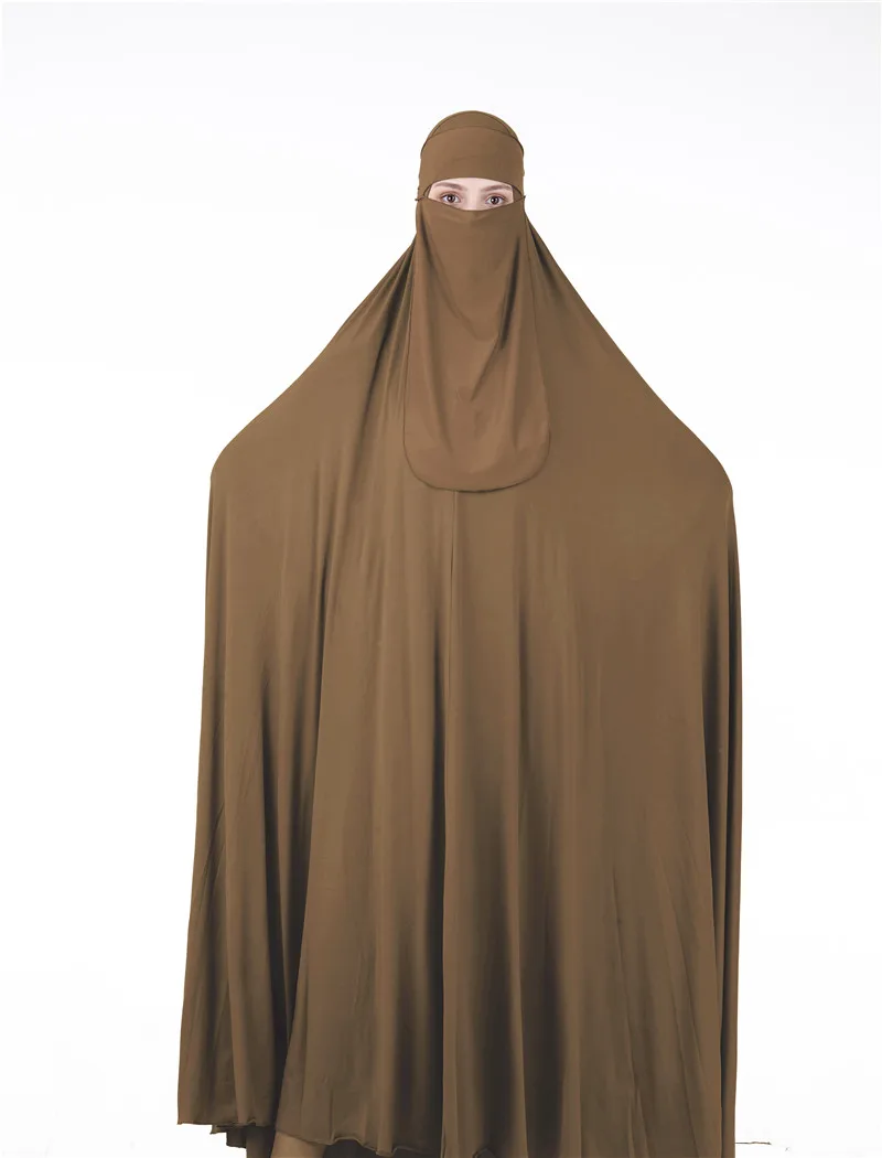 Vestido Hijab Muçulmano Para As Mulheres Oração Abaya Khimar Ramadan Eid Encapuzado Robe Islam Vestuário Véu Preto Niqab Djellaba Burka