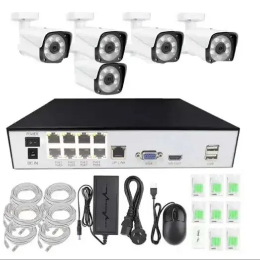Customized CCTV Kit System 8CH.POE camera NVR kit with 5 camera 4mp, and 1TB HDD. Total price USD 298 with shipping to Maldives