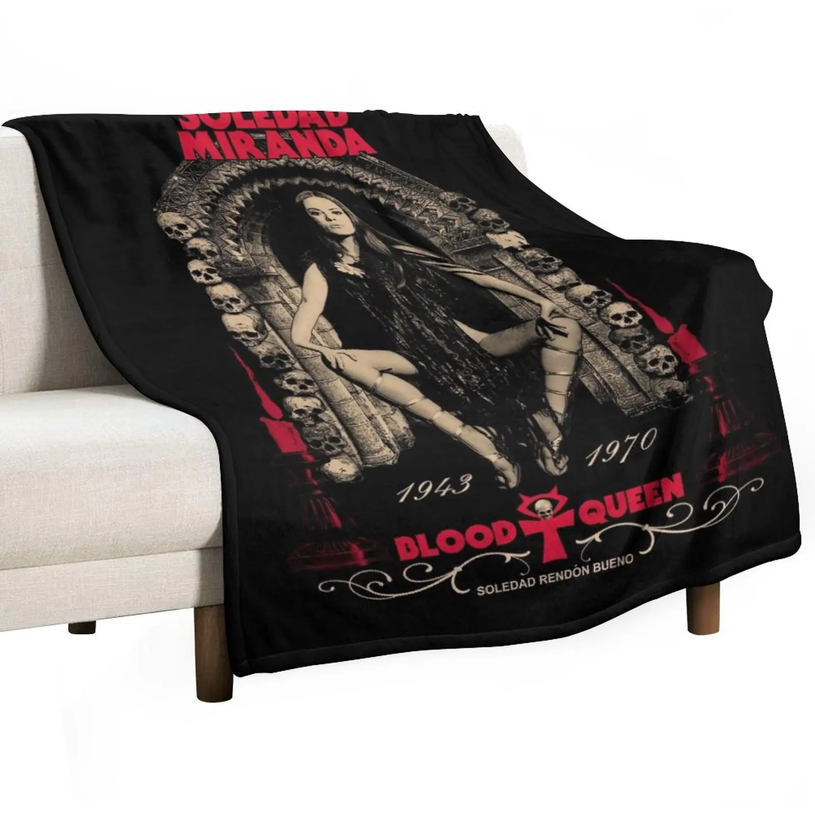 Soledad Miranda Tribute Throw Blanket blankets and throws Decoratives Luxury Thicken Blankets