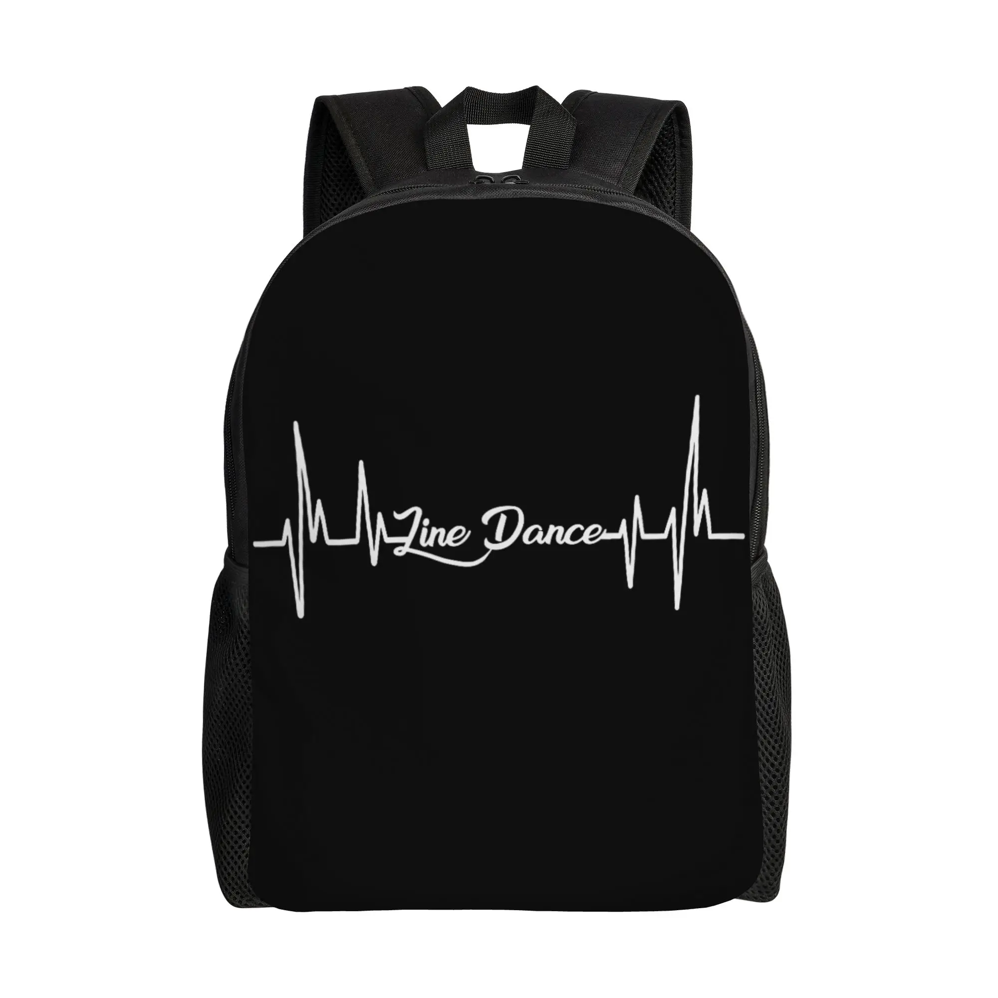 

Heartbeat Line Dance Backpack Modern Backpacks Teen College Print School Bags Designer Rucksack