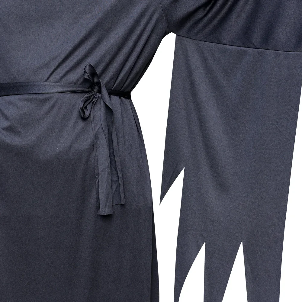 Halloween Erwachsenen-Scream-Kostüm Horror-Geist-Sensenmann Schwarze Robe Geisterhaus-Party Cosplay-Kostüm – Detail 8