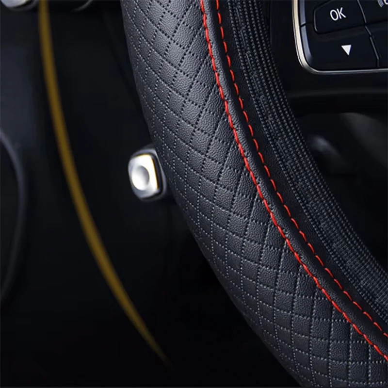 Car Anti-Slip Steering Wheel Protective Cover 37-38cm Car Accessories For Peugeot 208 3008 308 2008 207 107 508 607 106 406 407