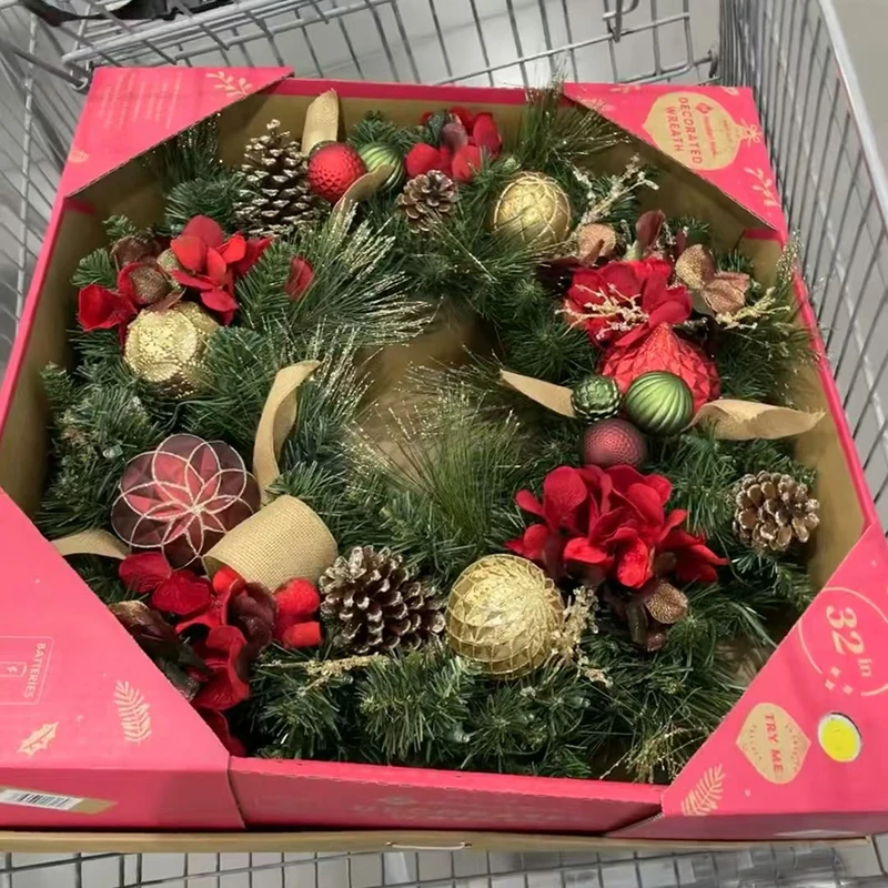 Para decoração de natal grinalda porta pendurado presentes cena de parede decoração arranjo guirlanda de natal