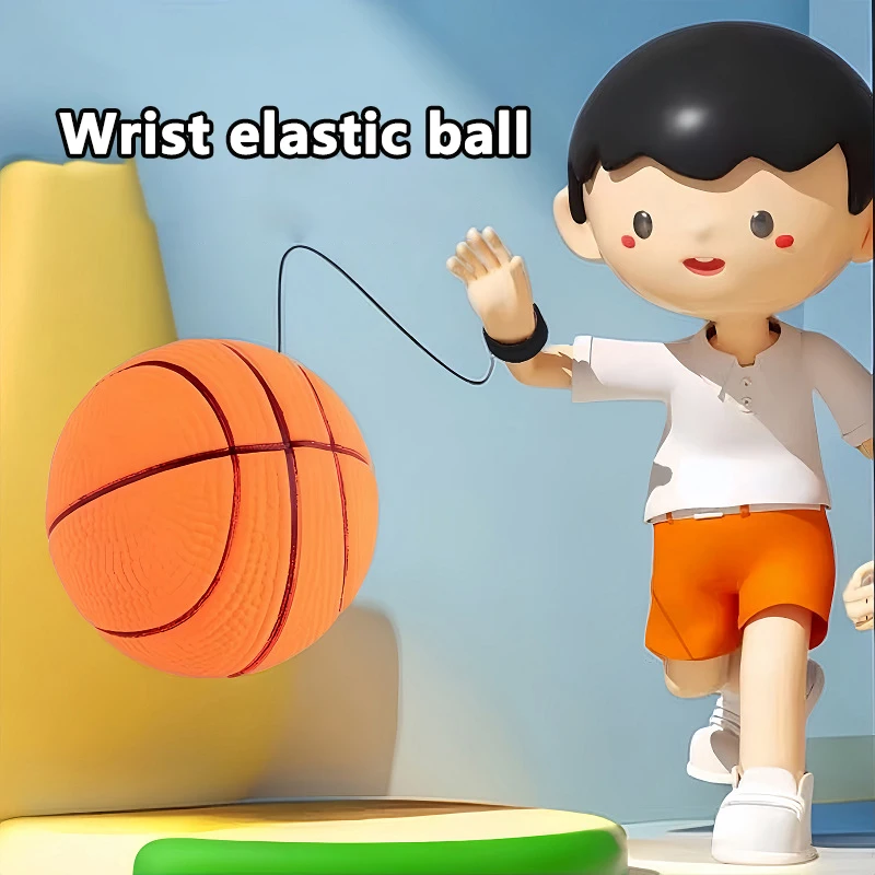 

Wrist Return Ball Elasticity Rubber Ball For Wrist Exercise Hand Strengthening Outdoor Indoor Bouncy Ball Wristband Kids Toys