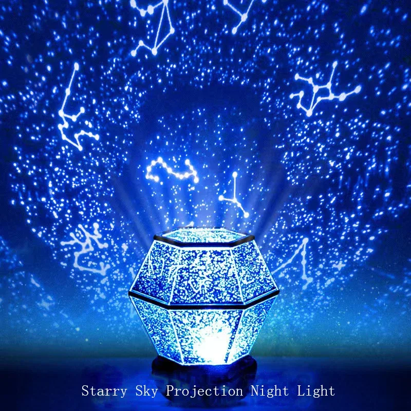 Night Light Galaxy Planetarium Projector Star Planetari Sky Lamp Decor Celestial Planetario Estrel Romantic Bedroom Home DIY Gif