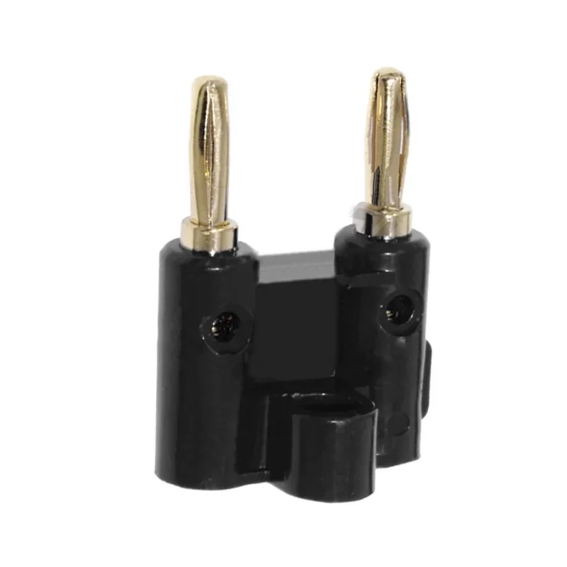 8PCS/ 4MM Double Row Banana Plug Connector Twin Banana Terminal Couple Adapter Speaker Jack Amplifier Plug