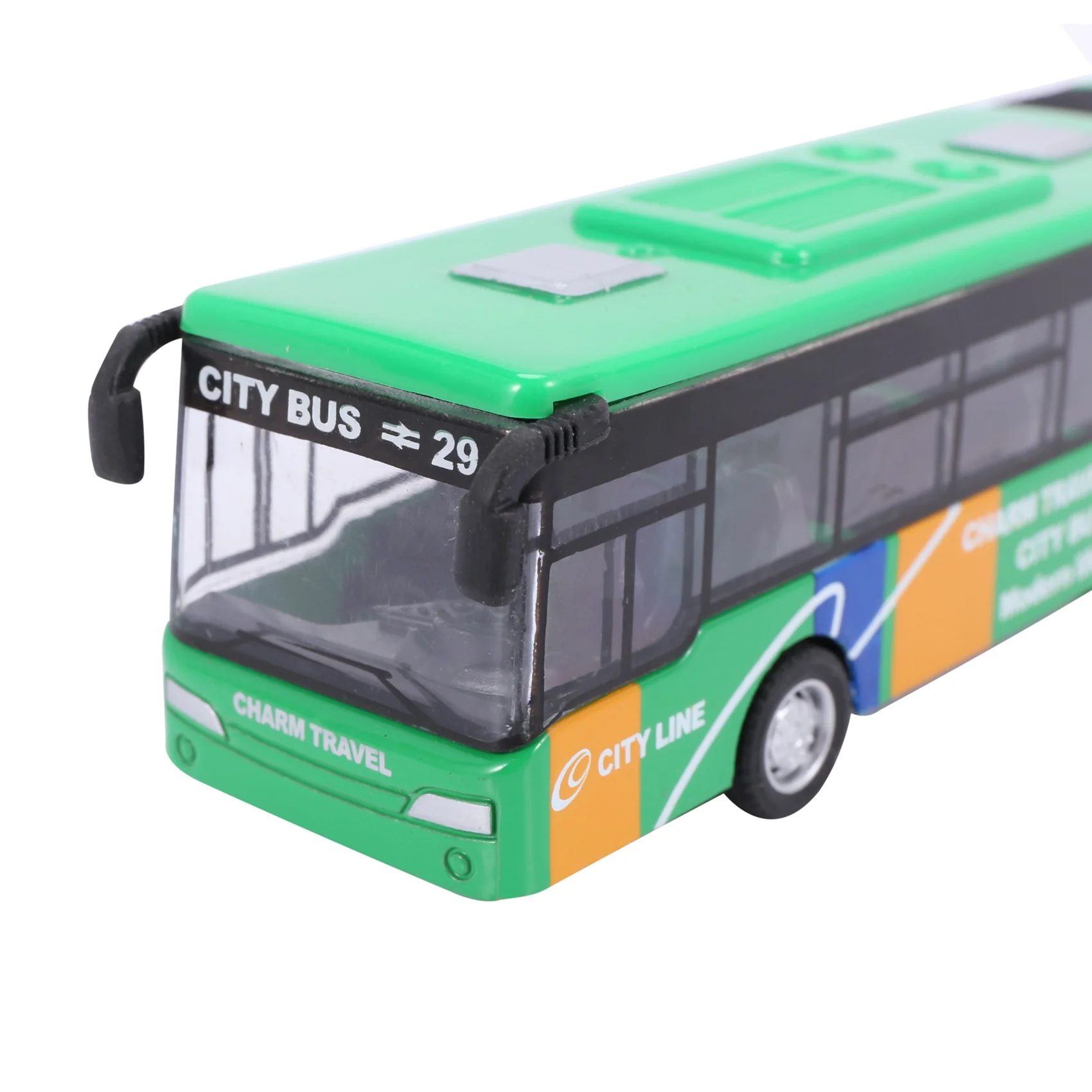 A30F-Children's Diecast Model Vehicle Shuttle Bus Car Small Baby Pull Back