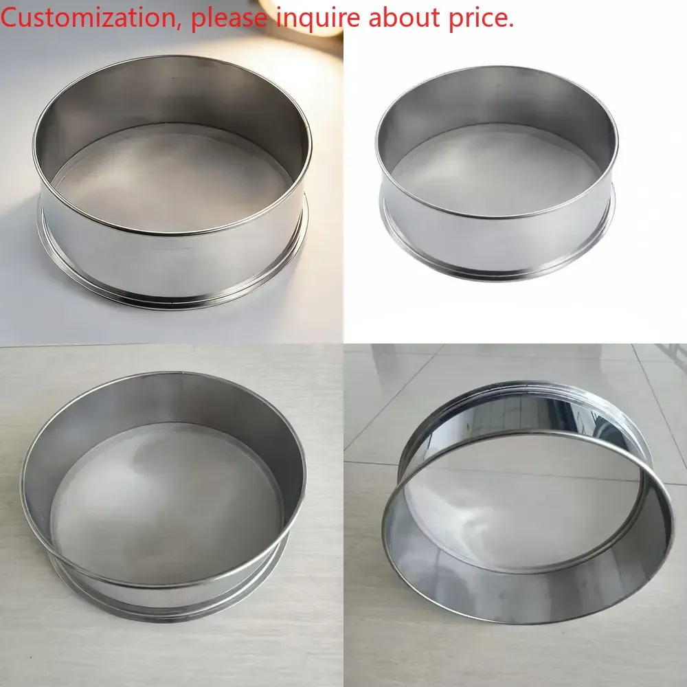 Hot sale Diameter 30CM Height 10CM SUS All Stainless Steel Sieve For Electric Vibrating Machine Optional Mesh