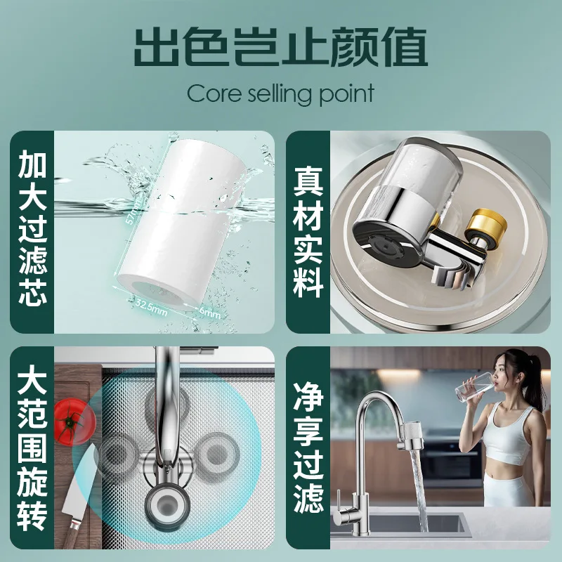 New 1pc Filter Metal Faucet Extender 720 Rotation Sprayer Kitchen Tap Anti-Splash Tap Booster Shower Water Saving Faucet 2 Modes