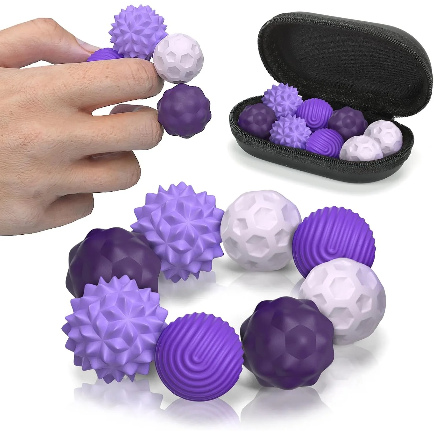Silicone Magnetic Stress Relieving Ball Fidget Toy Anxious Ball Sedative Fidgetting Toy Children Adult Anxiety Relieving Handle