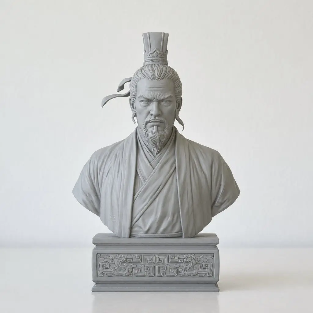 Legalist Thinkers Bust Statue, Shang Yang Han Fei Li Kui Shen Buhai Shen Dao Unpainted 3D Print Sculpture Resin Model Crafts