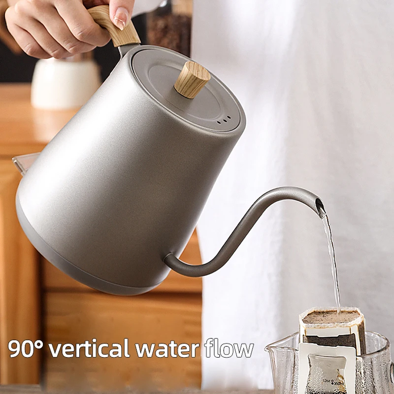 110V/220V Electric Kettle Hand Brew Coffee Pot Gooseneck Jug Slender Mouth Pot 304 Stainless Steel Teapot Kettle 1000W