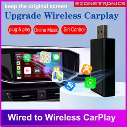 Adaptador Carplay con cable A inalámbrico, accesorios para coche, Dongle Bluetooth, enchufar y usar, Benz A, B, C, E, S, clase ML, GLA, GLC, GLK, CLA, GLE