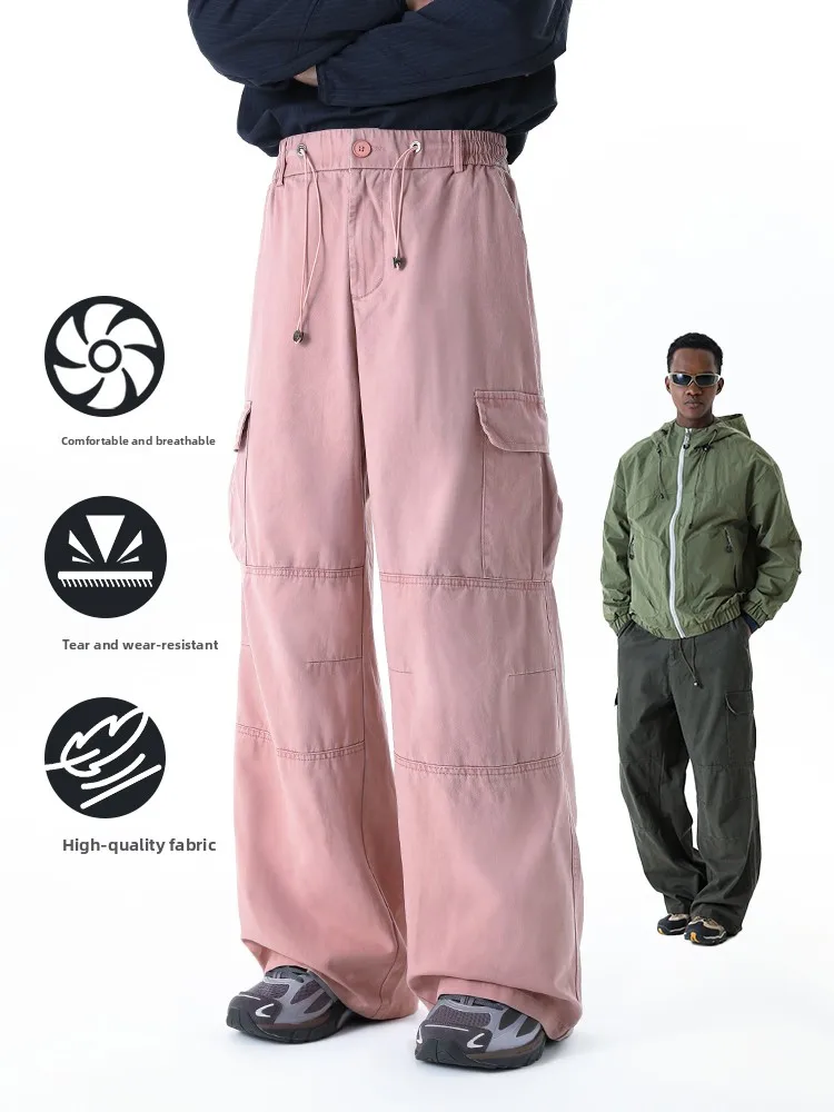 

Мужские повседневные свободные рабочие брюки MMOPTOP, прямые, из хлопка, для активного отдыха, весенние, модные, плотные, в стиле парашютиста