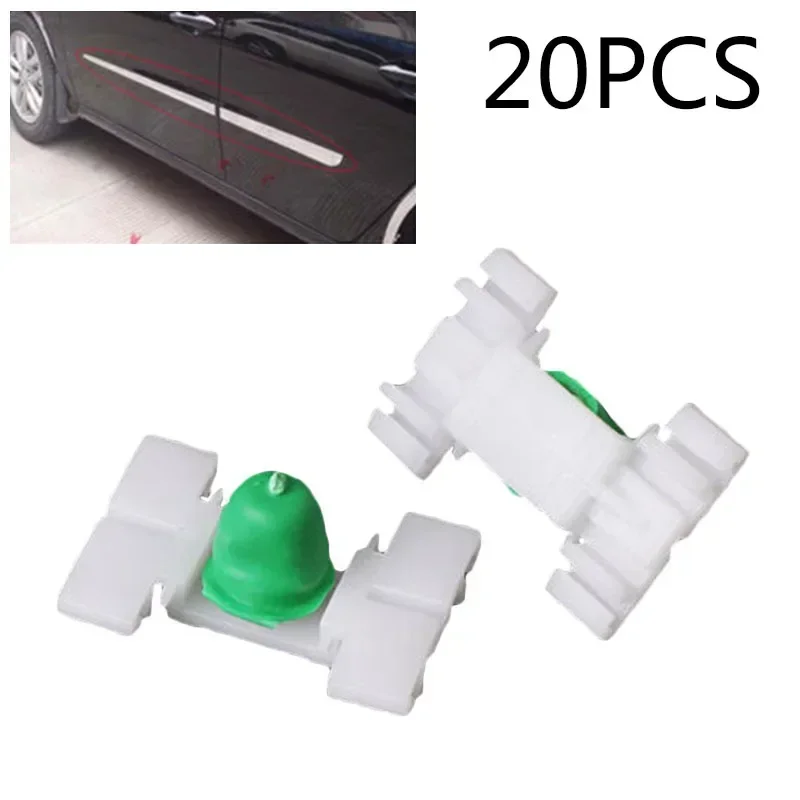 20Pcs Car Exterior Door Clip Exterior Door Fender Moulding Trim Clip For BM W E36 E46 323 325 328 330 Car Side Molding Trim Clip