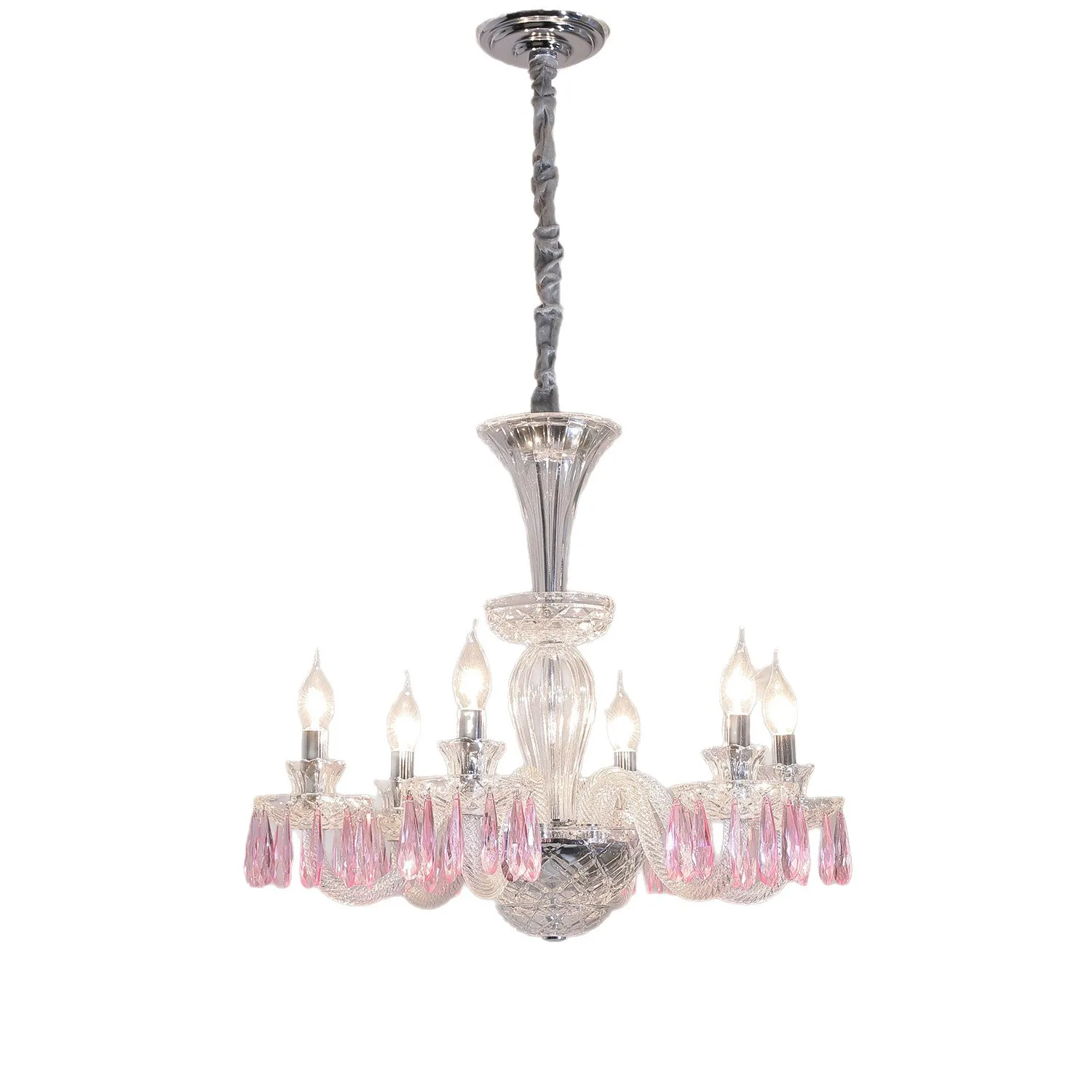 

French light luxury crystal wholesale medieval style living room main dining room atmospheric villa