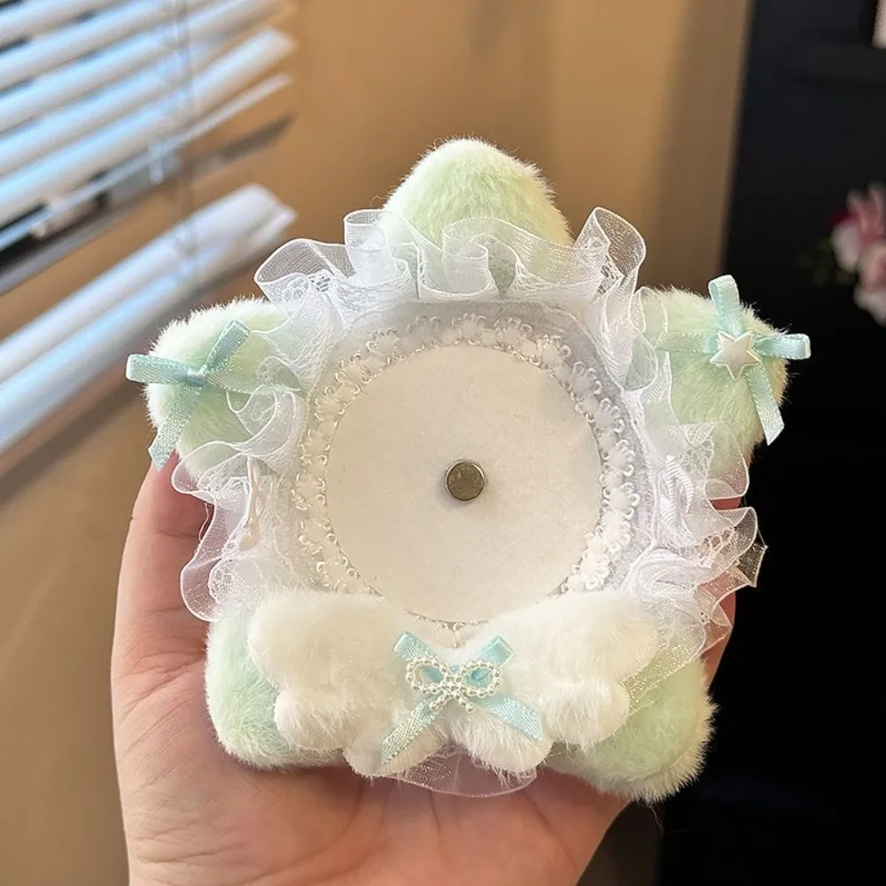 Soft Badge Holder Bow Star Ruffled Lace Trim Badge Display 55-75mm Size DIY Accessories Button Badge Holder for Ita Bags