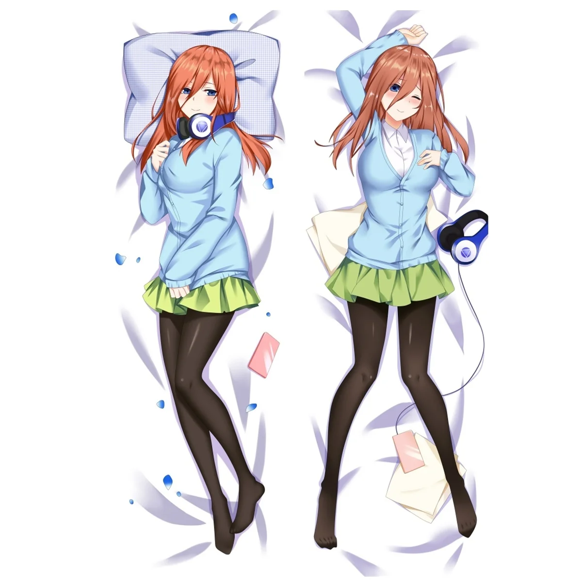 

Boyoxon Nakano Miku Anime Figure Pillow Case Cover Hugging Pillow Pillowcase Double-Sided Printed Peach Skin/2WAY Plush