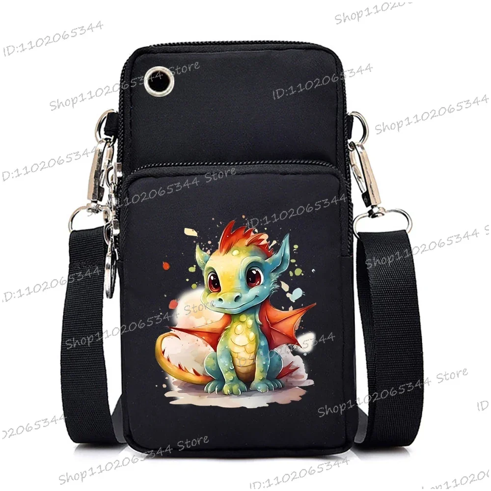 Capybara Bobo Çay Baskı Kadın askılı çanta Asılı Boyun bozuk para cüzdanı Çanta Karikatür Moda Cep Telefonu Çantası Küçük Crossbody Çanta