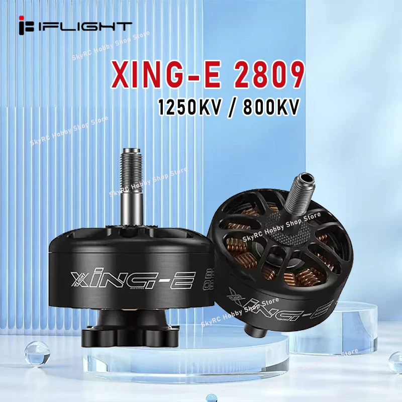 

iFlight XING-E 2809 1250KV / 800KV 4-6S FPV Cinelifter Motor со стальным валом 5 мм для FPV