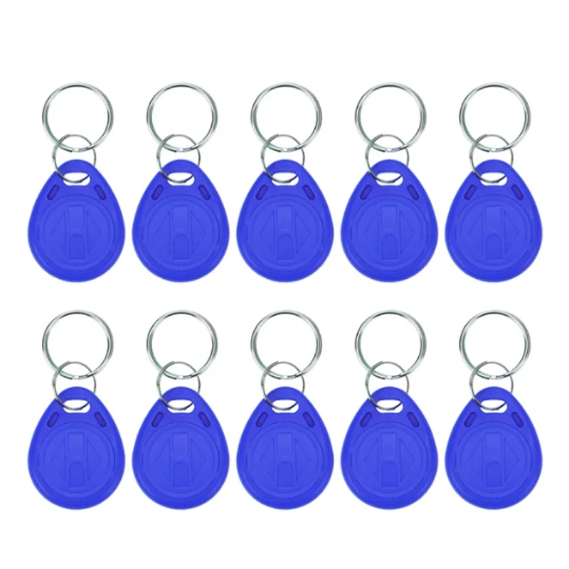 10pcs 125KHz Read-Only RFID TK4100 EM4100 Proximity Keyfobs Smart Secure Door Entry Access Control ID Keychain Token Tag