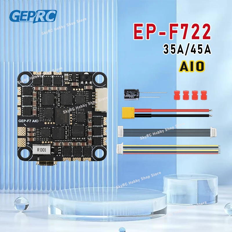 

GEPRC GEP-F722-35A / 45A AIO F7 FC 35A/45A 2-6S 8bits BLS ESC 26.5mm/M2 RC FPV Quadcopter Accessories