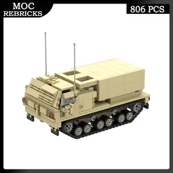 Ww iiミリタリー車両武器m270 mlrs担当者mocビルディングブロックDIYモデル教育玩具レンガ子供向けギフト