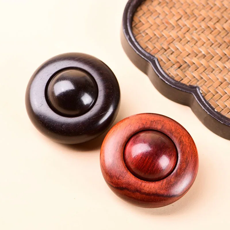 Sândalo de madeira girando brinquedos fidget mão relaxamento giroscópio de dedo da sorte para tdah autismo alívio do estresse giroscópio brinquedos presente