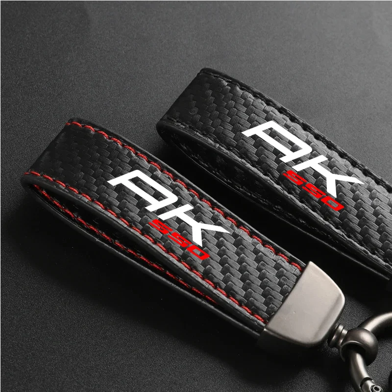 سلسلة مفاتيح من الجلد الصناعي من ألياف الكربون ، ملحقات الدراجات النارية ، KYMCO AK ، AK550 Premium-48 Premium-48 #4