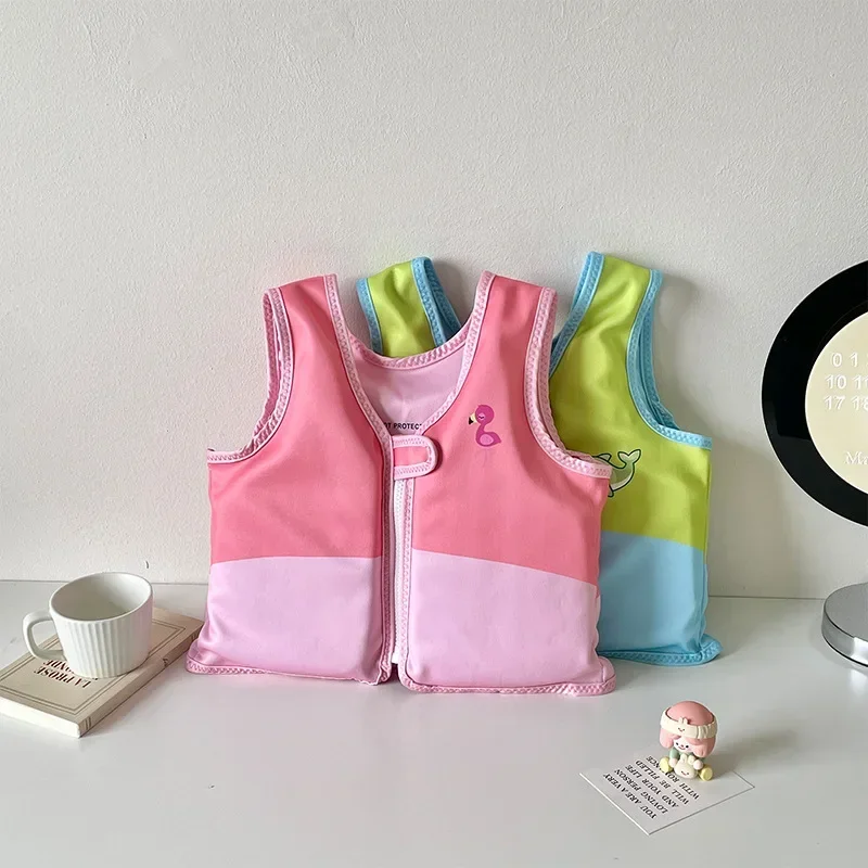 Kids Pool Float Vest Baby Swimwear Sunscreen Swimsuit for Girl Boy Children Swim Safety Assisted Buoyancy Vest Swimming Training