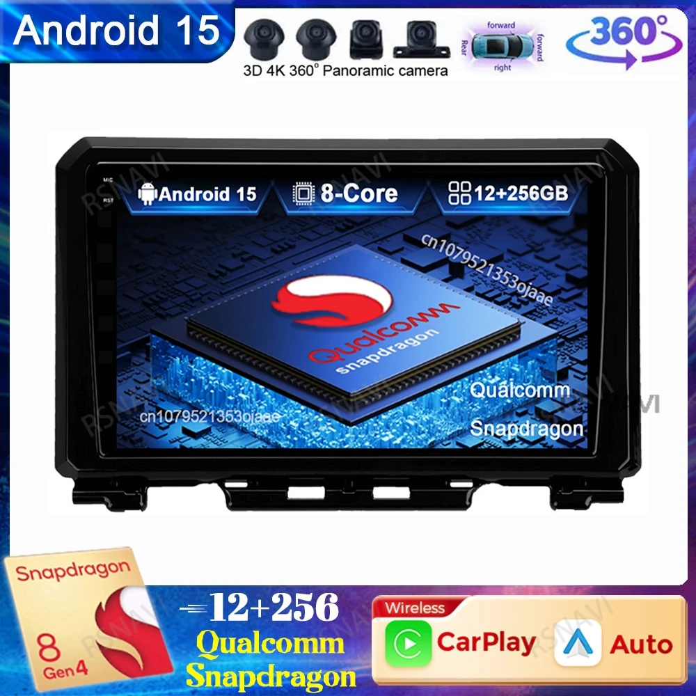 

Android 15 Car Radio For Suzuki Jimny JB64 JB74 2018 2019 2020 Multimedia 5G WIFI DVD Qualcomm Viedo Player Head Unit Navigation