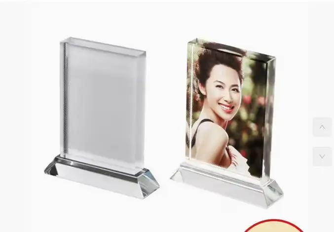 

Crystal Photo Frame For Sublimation Single Side High Transparency Diy Blank Plaque Sublimation Blanks Rectangle Picture Frame