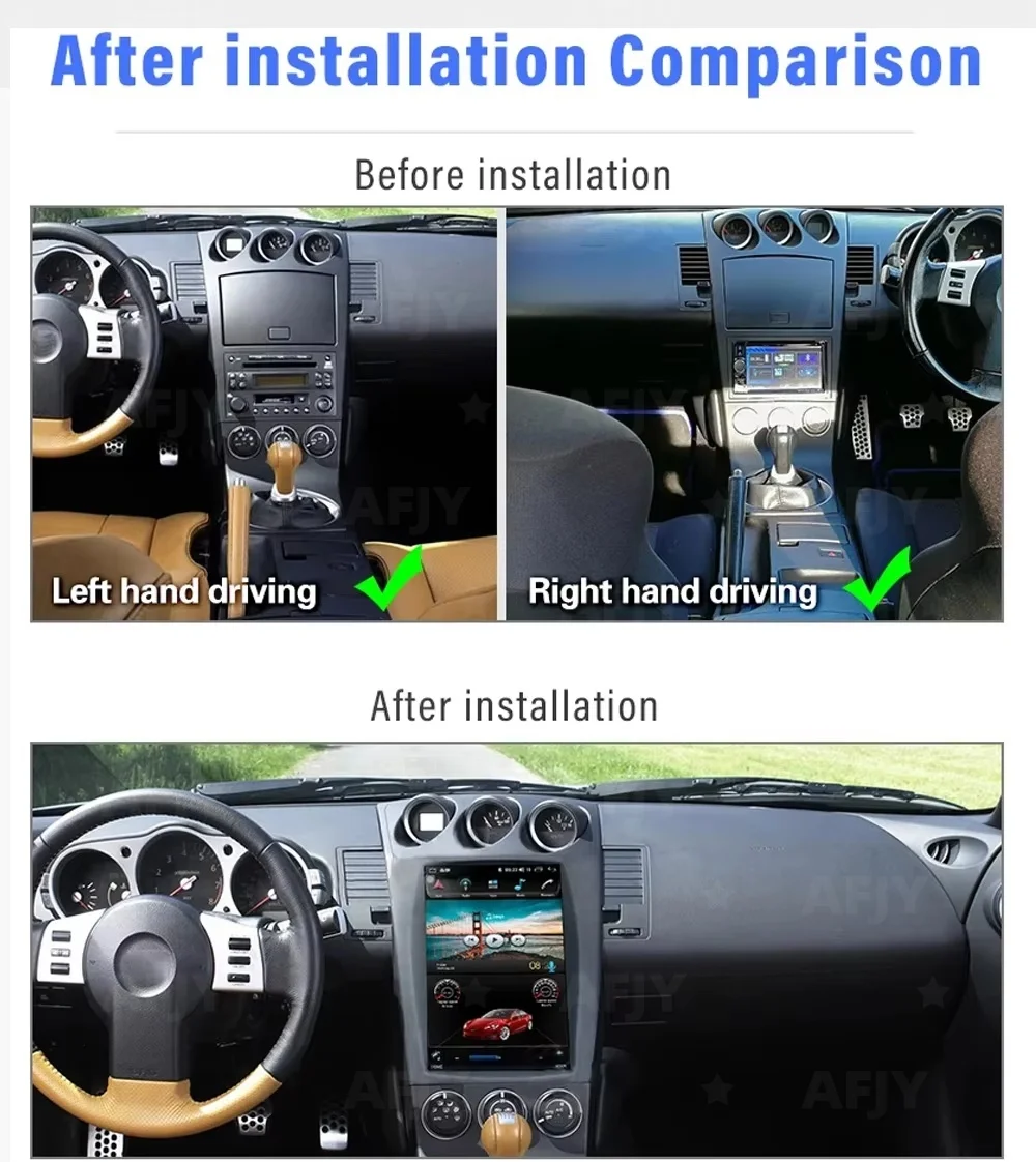 Car Radio For Nissan 350Z Z33 2002-2007 Android 14 Carplay Multimedia Player Auto Stereo GPS Navigation 12.1 Inch Touch Screen