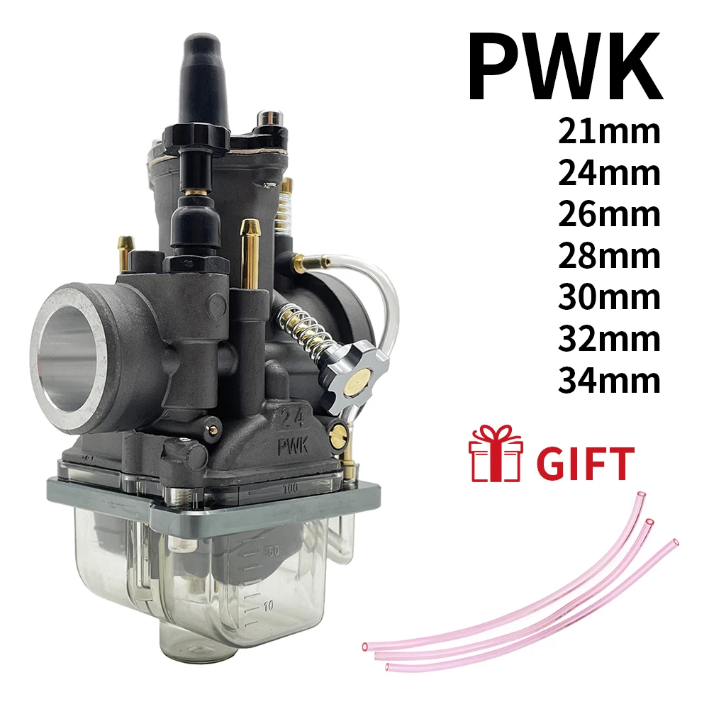 Motocross Zmodyfikowane części do gaźnika Mikuni PWK 21 24 26 28 30 32 34mm Motocykl Płaska kurtyna Carb Motorower Dirt Pit Bike