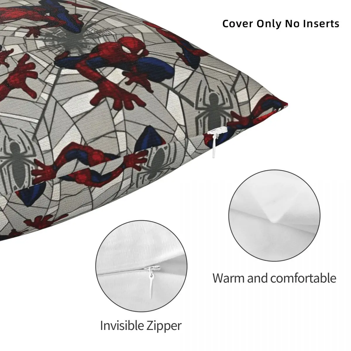 Spider Man Spider-Man Printing Pillowcase Cushion Cover Throw Pillow Cover Y2K Living Room Decoration Square Multi-Size