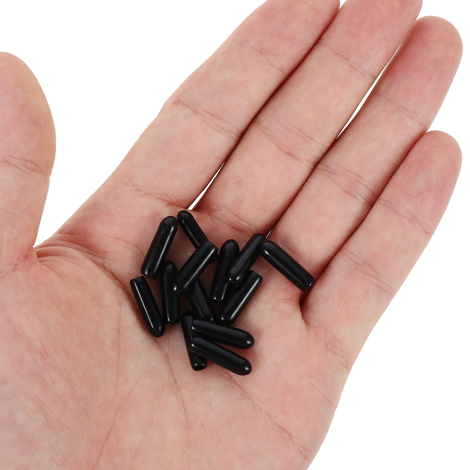 

50Pcs Rubber End Caps Durable Material Antislip Design Safety Assurance Protective End Caps Screw Thread Protection Round Tube