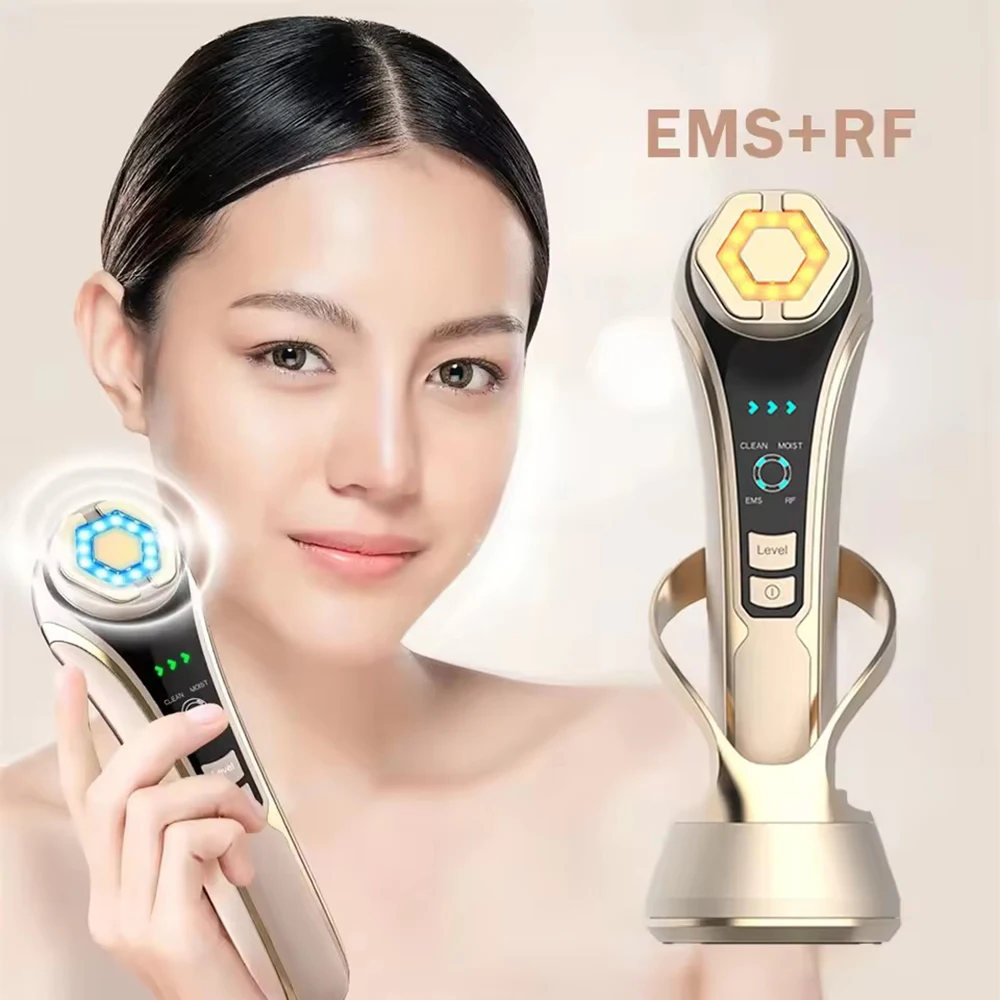 Face Beauty Care Devices Multifunction Photon Skin EMS Massage Red Blue Light Anti Aging Tighten Wrinkle Removal Skin Care