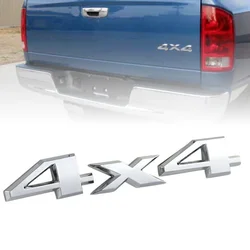 Silver 4X4 Car emblem Sticker Nameplate Badge 15*2.8CM For Dodge Ram 1500 2500 3500