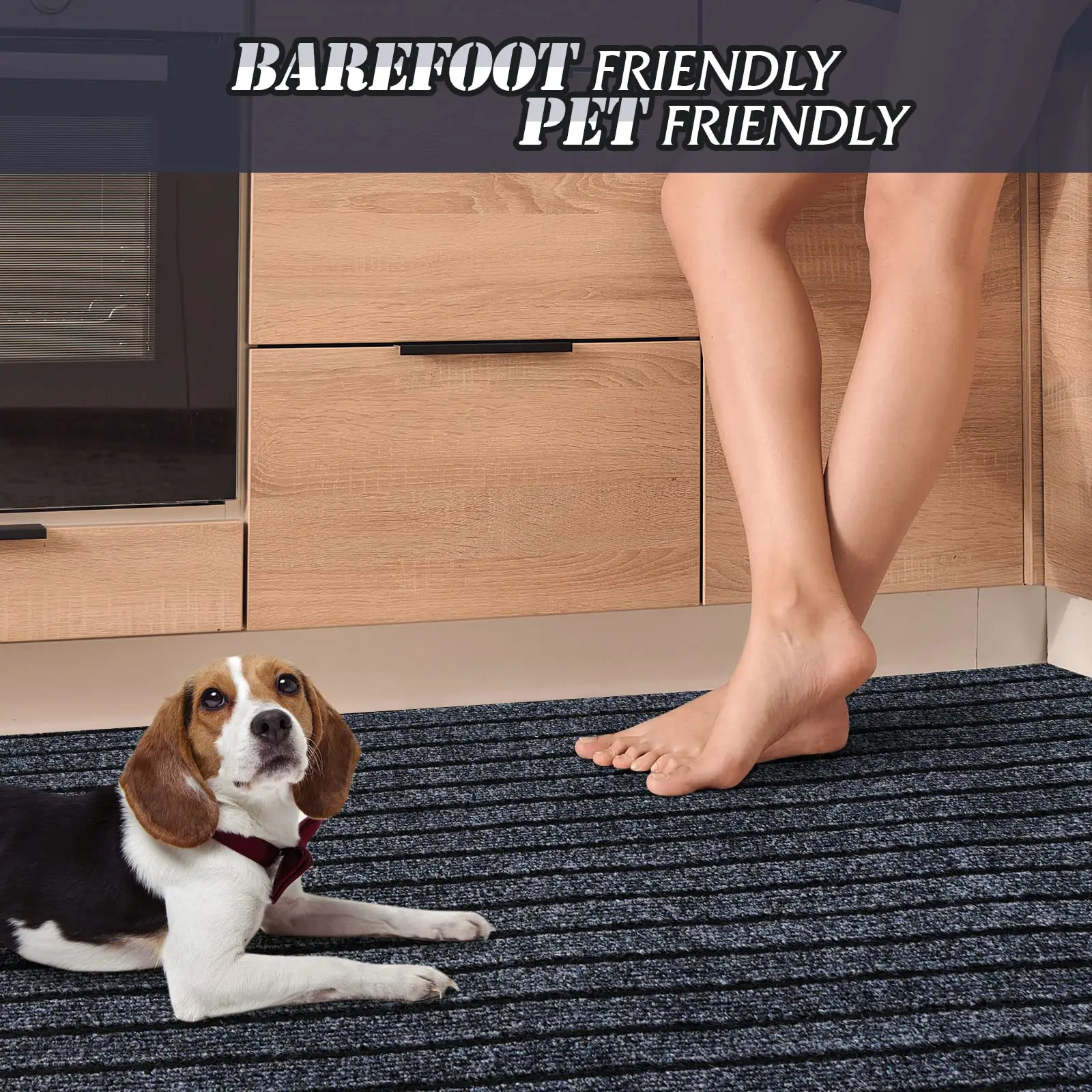 Running Hallway Non Slip Kitchen Carpet Suitable for Bedrooms, Bathrooms, Offices, Easy To Clean and Durable Carpets