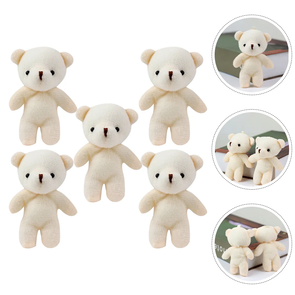 5 uds juguete de peluche niños Mini oso juguetes para niñas pequeño paño niño figura de felpa