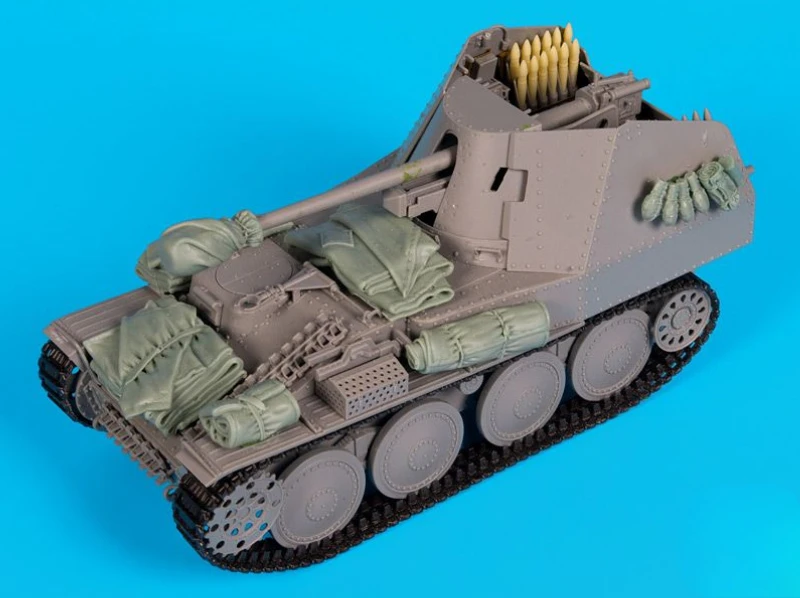 

Масштаб 1/35, литая под давлением модель из смолы, собранный комплект, набор аксессуаров Marder III (без танка), в разобранном виде, неокрашенная