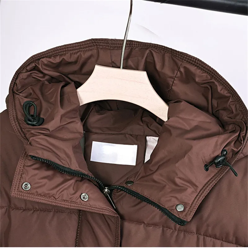 Winter Parkas 2026 New Women Down Cotton Jacket Fashion Hooded Stand Collar Loose Thick Warm Bread Padded Clothes Female B1436